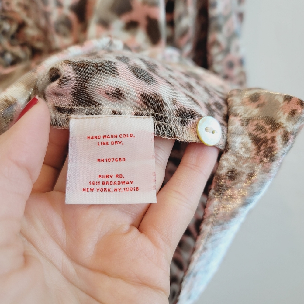 Ruby Rd. Satin Button Down Ruffle Front Blouse Wo… - image 3